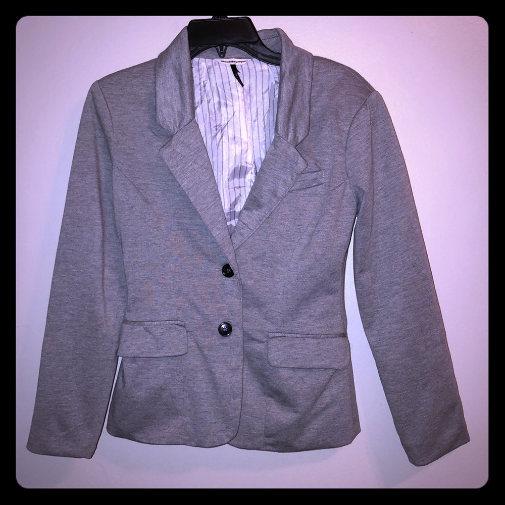 Check & stripe blazer